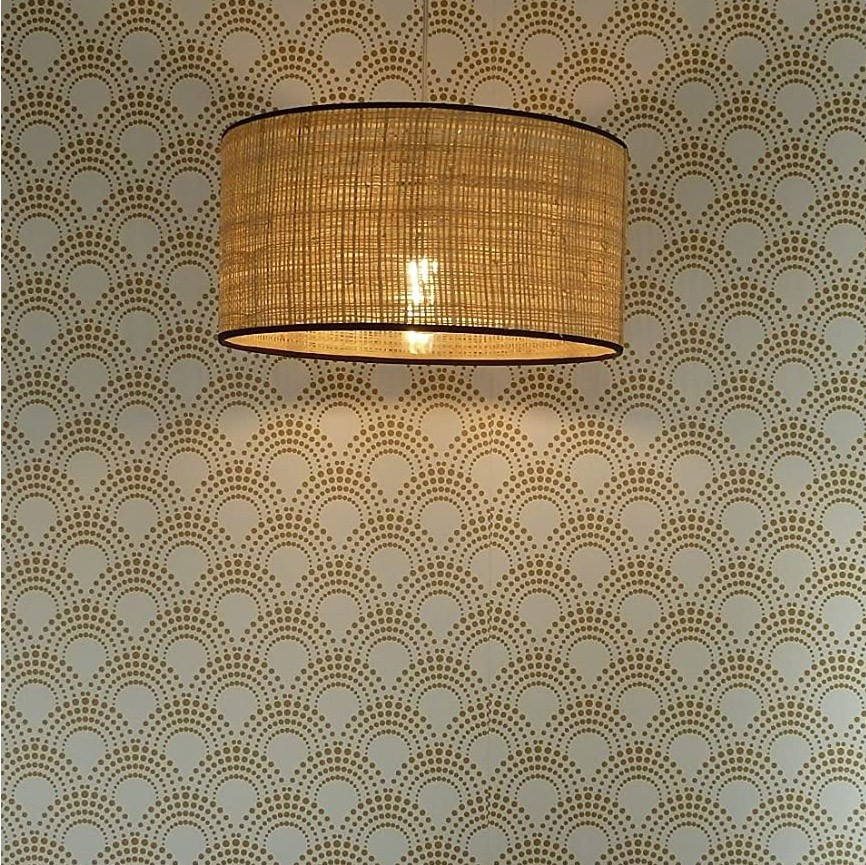 67,95 € Kostenloser Versand | Hängelampe 40×40 cm. Polycarbonat. Braun Farbe