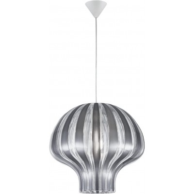 62,95 € Free Shipping | Hanging lamp Reality 40W 2800K Very warm light. Spherical Shape Ø 45 cm. Living room, dining room and bedroom. PMMA. Silver Color