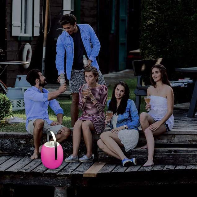 73,95 € Envío gratis | Mobiliario con iluminación 26×25 cm. Altavoz luminoso y Bluetooth Pmma