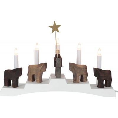 84,95 € Spedizione Gratuita | Illuminazione decorativa 45×29 cm. Lampadario con 5 punti luce Legna. Colore marrone