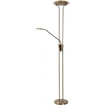 Floor lamp 20W 3000K Warm light. Ø 25 cm. Additional LED for reading Metal casting. Plated chrome Color