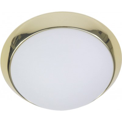Indoor ceiling light Round Shape 40×40 cm. LED Dining room, bedroom and lobby. Crystal and Metal casting. Golden Color