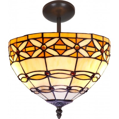 Lampada da soffitto Forma Conica 45×30 cm. Soggiorno, sala da pranzo e camera da letto. Stile design. Cristallo. Colore arancia