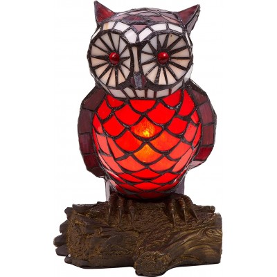 119,95 € Free Shipping | Decorative lighting 20W 31×24 cm. Owl shaped design Dining room, bedroom and lobby. Design Style. Crystal. Red Color