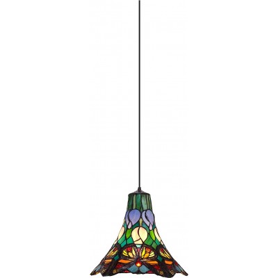 128,95 € Envio grátis | Lâmpada pendurada Forma Cônica 35×25 cm. Desenho de libélula Sala de estar, sala de jantar e salão. Estilo projeto. Cristal