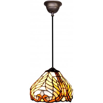 Lampe à suspension Façonner Conique 35×20 cm. Salle, salle à manger et hall. Style conception. Cristal. Couleur jaune
