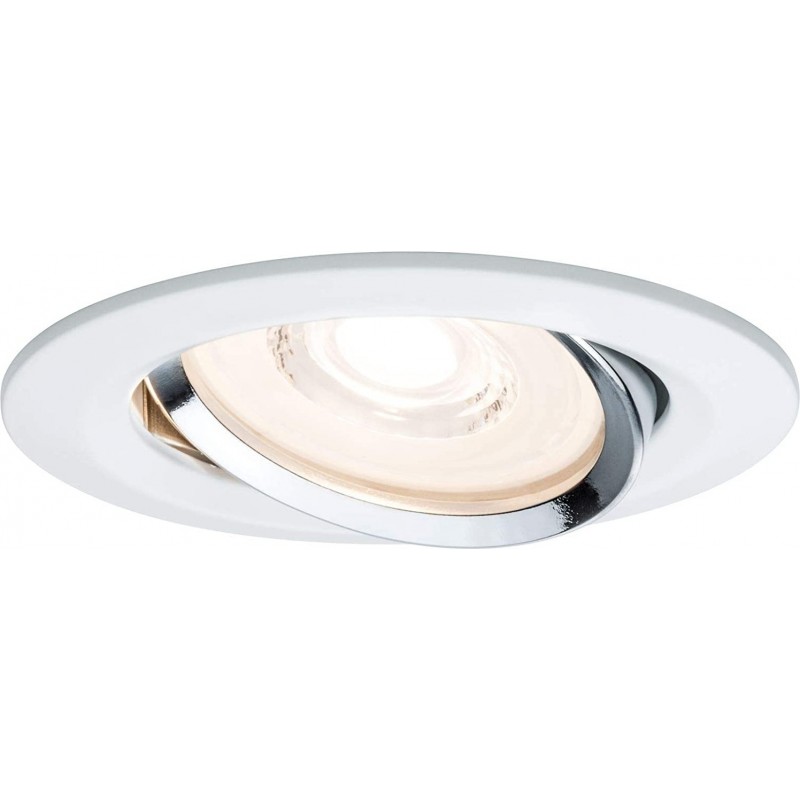71,95 € Free Shipping | 3 units box Recessed lighting 7W Round Shape 8×8 cm. Dining room, bedroom and lobby. Modern Style. Aluminum and Metal casting. White Color