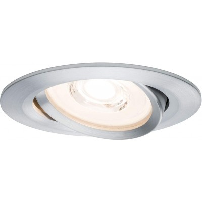 79,95 € Free Shipping | Recessed lighting 7W 2700K Very warm light. Round Shape 8×8 cm. Adjustable LED Living room, dining room and lobby. Modern Style. Aluminum. Gray Color