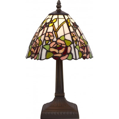 Lampada da tavolo 20W Forma Conica 37×20 cm. Tulipano Soggiorno, sala da pranzo e camera da letto. Stile design. Cristallo. Colore marrone