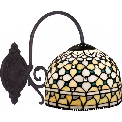 Applique murale d'intérieur 29×20 cm. Art floral Cristal. Couleur marron