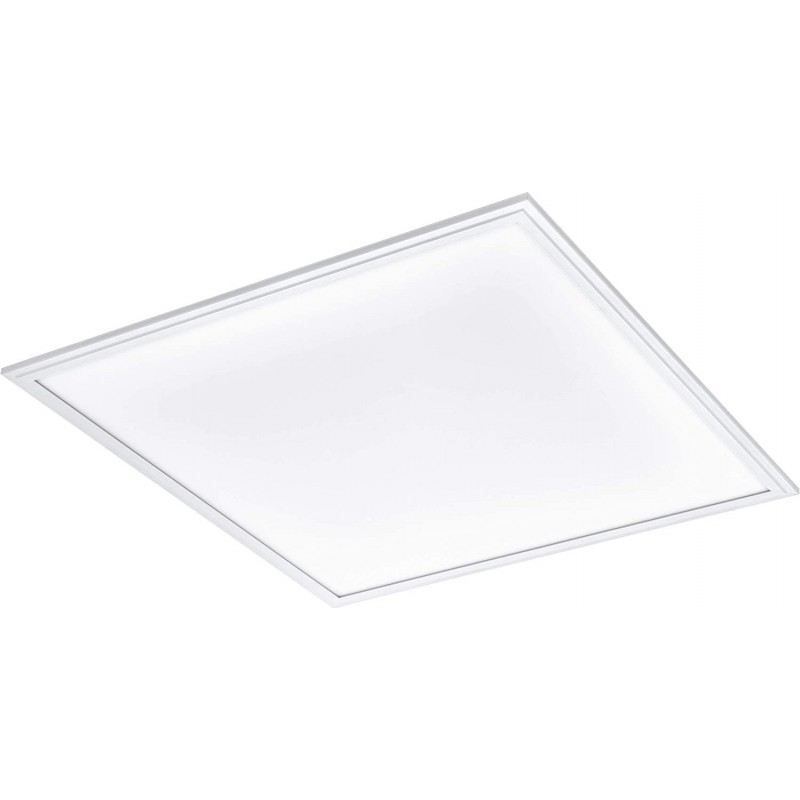 125,95 € Free Shipping | Recessed lighting Eglo 60×60 cm. Control with Smartphone APP. Alexa Compatible Aluminum and pmma. Nickel Color