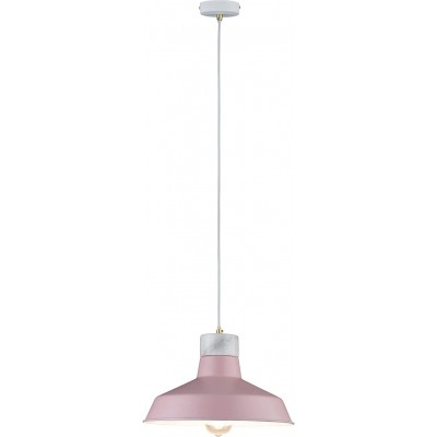 Lampada a sospensione 20W Forma Rotonda 110×35 cm. Sala da pranzo, camera da letto e atrio. Stile rustico. Metallo. Colore rosa