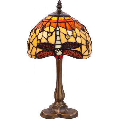 Tischlampe 37×20 cm. Tulpe Kristall. Braun Farbe