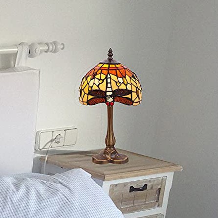 108,95 € Envoi gratuit | Lampe de table 37×20 cm. Tulipe Cristal. Couleur marron