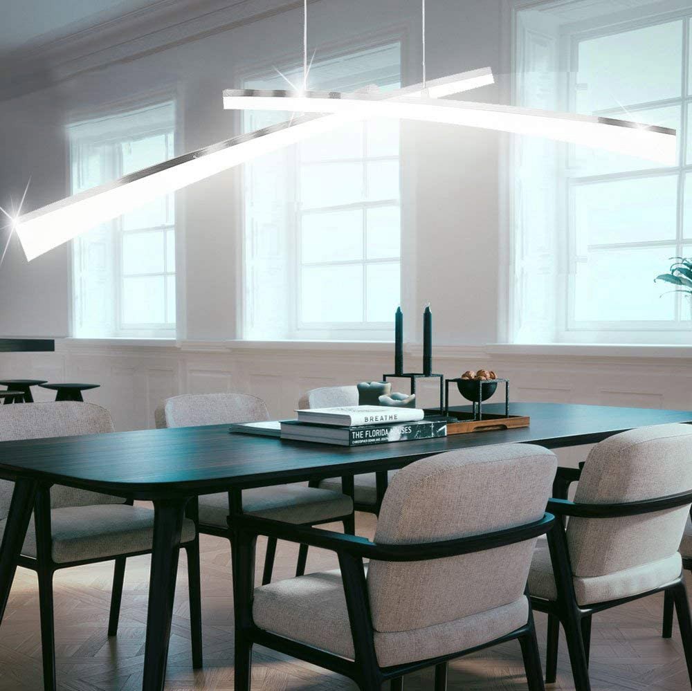 79,95 € Бесплатная доставка | Подвесной светильник 25W 150×120 cm. Акрил и металл. Никель Цвет