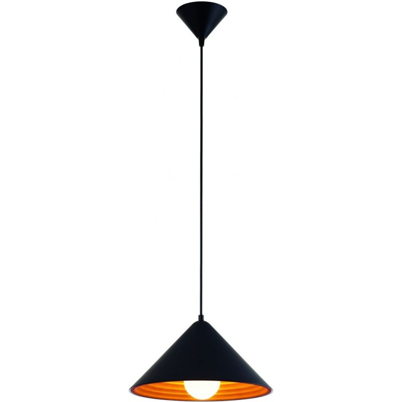 108,95 € Free Shipping | Hanging lamp 60W Conical Shape 32×32 cm. Living room, dining room and lobby. Aluminum. Black Color