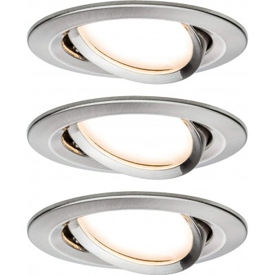 105,95 € Free Shipping | 3 units box Recessed lighting 20W 2700K Very warm light. 8×8 cm. Adjustable LED Aluminum and metal casting. Gray Color