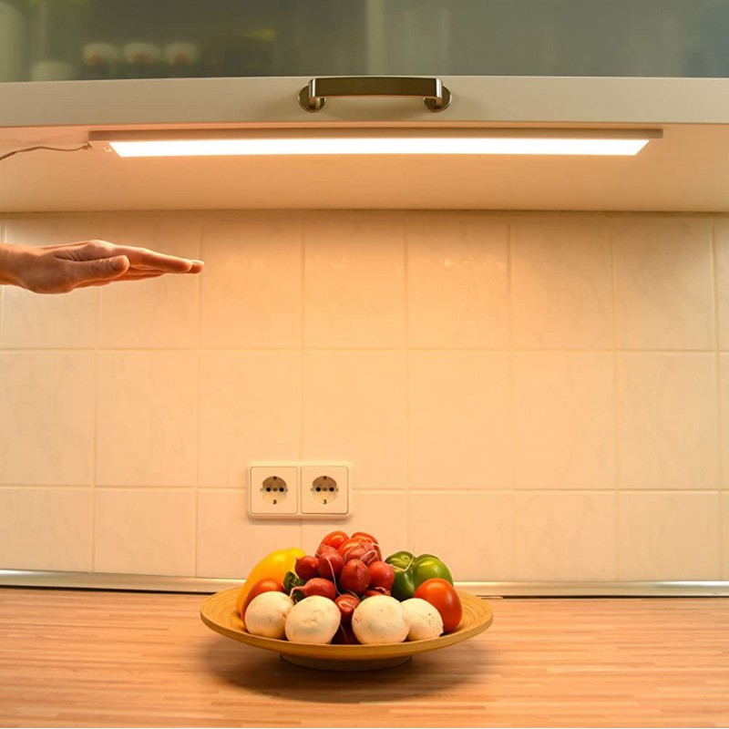 64,95 € Free Shipping | LED panel 10W LED Extended Shape 60×6 cm. LED Kitchen, bedroom and garage. Modern Style. Metal casting. White Color