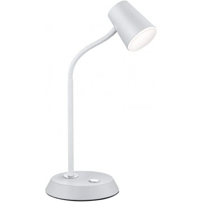 Lámpara de escritorio Trio 5W 3000K Luz cálida. Forma Cónica 38×23 cm. LED Salón, comedor y vestíbulo. Metal. Color gris