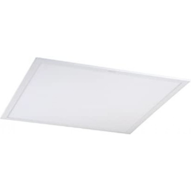 134,95 € Envío gratis | Panel LED LED Forma Cuadrada 62×59 cm. LED de techo empotrable Salón, comedor y vestíbulo. Acero. Color blanco