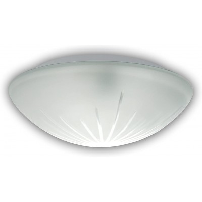 Innendeckenleuchte 12W Runde Gestalten 30×30 cm. LED Esszimmer, schlafzimmer und empfangshalle. Kristall und Glas. Weiß Farbe