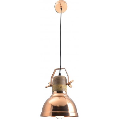 95,95 € Free Shipping | Hanging lamp 40W Spherical Shape 30×22 cm. Living room, dining room and bedroom. Retro Style. Metal casting. Copper Color
