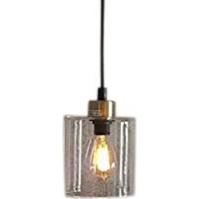 Hanging lamp 16×16 cm. Living room, dining room and bedroom. PMMA. Black Color