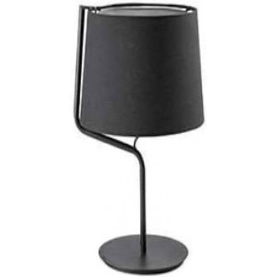 Table lamp 20W Cylindrical Shape Living room, dining room and bedroom. Metal casting and Textile. Black Color