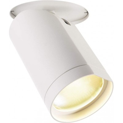 Внутренний точечный светильник 20W Цилиндрический Форма 35×22 cm. Регулируемый светодиод Столовая, спальная комната и лобби. Классический Стиль. Алюминий и Стекло. Белый Цвет