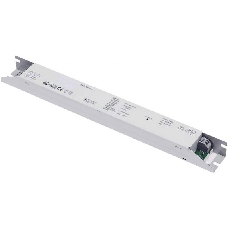 108,95 € Free Shipping | Batteries 220-240V 50/60Hz 20W 28×3 cm. LED power supply Steel and pmma. White Color