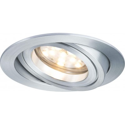 72,95 € Free Shipping | Recessed lighting 21W Round Shape 90×9 cm. Dining room, bedroom and lobby. Modern Style. Silver Color