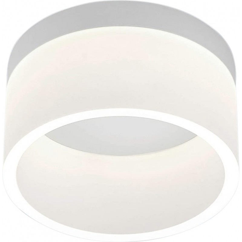 79,95 € Free Shipping | Indoor ceiling light 17W Cylindrical Shape 20×20 cm. Living room, bedroom and lobby. Modern Style. Acrylic and Glass. White Color