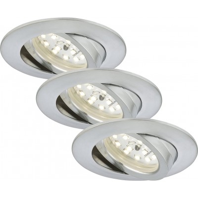 91,95 € Free Shipping | 3 units box Recessed lighting 6W Round Shape 8×8 cm. Dimmable LED Living room, dining room and bedroom. Aluminum. Aluminum Color