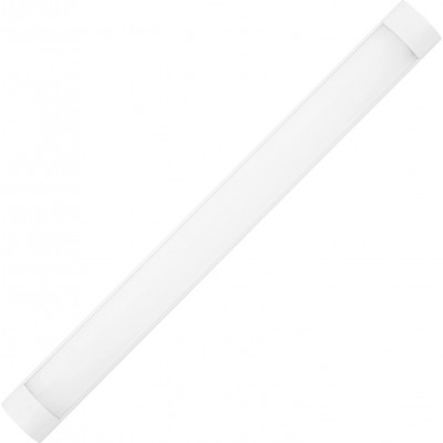 Lámpara de techo 48W Forma Alargada 37×6 cm. Salón, dormitorio y vestíbulo. Cristal. Color blanco