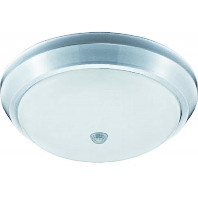 95,95 € Free Shipping | Indoor ceiling light 24W 6000K Cold light. Round Shape 35×35 cm. LED Living room, dining room and bedroom. Stainless steel. Silver Color