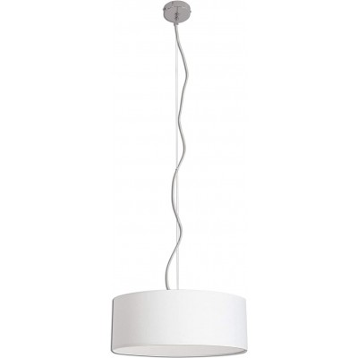 Lampe à suspension 40W 40×40 cm. Métal. Couleur chromé
