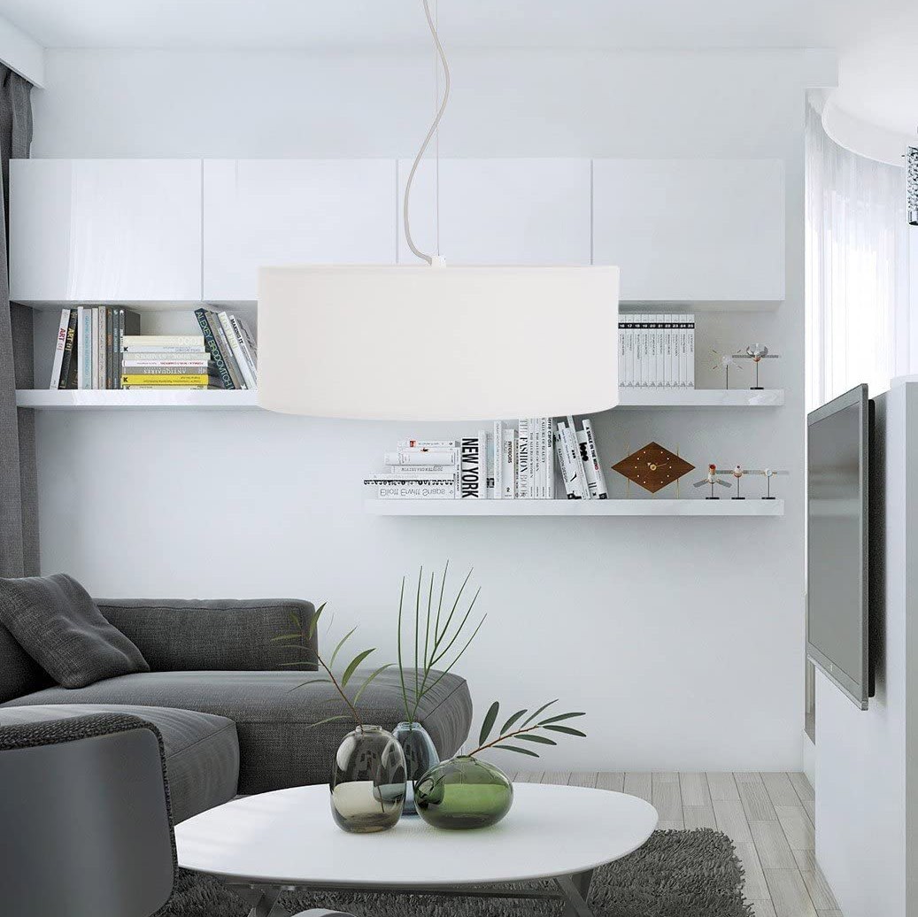 79,95 € Kostenloser Versand | Hängelampe 40W 40×40 cm. Metall. Überzogenes chrom Farbe
