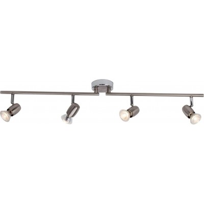 119,95 € Spedizione Gratuita | Faretto da interno 2W 3000K Luce calda. 80×16 cm. 4 faretti LED orientabili Metallo. Colore cromato