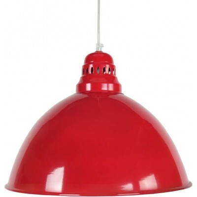 Lampada a sospensione Forma Sferica 90×44 cm. Sala da pranzo, camera da letto e atrio. Acciaio. Colore rosso