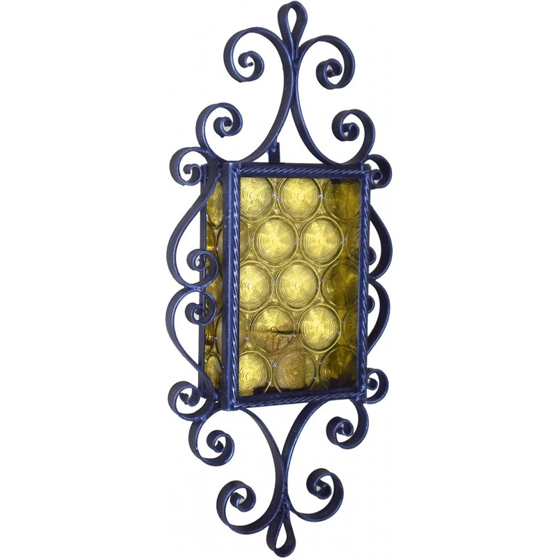 126,95 € Free Shipping | Outdoor wall light Square Shape 56×28 cm. Terrace, garden and public space. Classic Style. Metal casting. Black Color