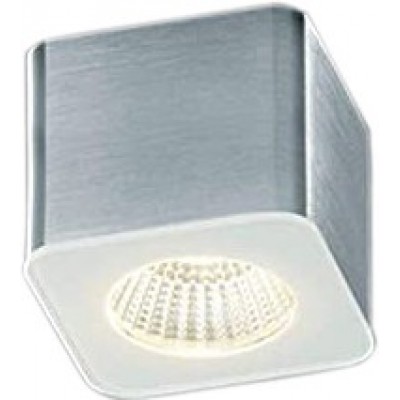 Indoor wall light 5W Cubic Shape 11×8 cm. Living room, bedroom and lobby. Aluminum and Glass. White Color