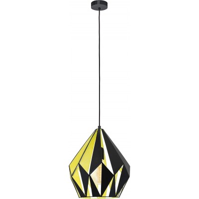 Lámpara colgante Eglo 110×31 cm. Comedor, dormitorio y vestíbulo. Estilo moderno. Acero. Color negro