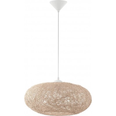 99,95 € Free Shipping | Hanging lamp Eglo 60W Spherical Shape Living room, dining room and bedroom. Modern Style. PMMA. Beige Color