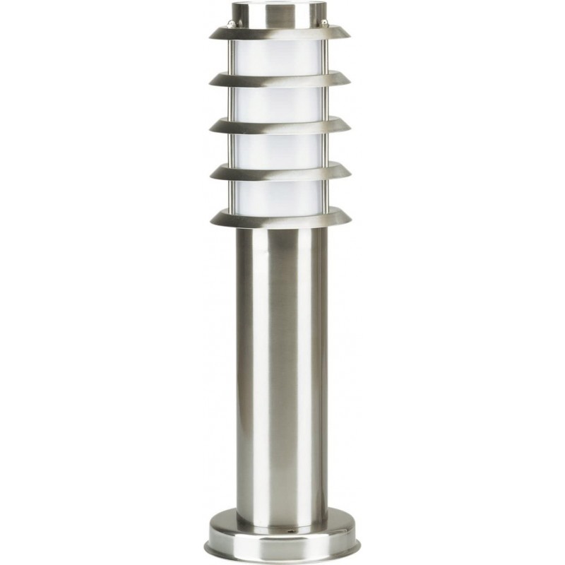 79,95 € Бесплатная доставка | Светящийся маяк Цилиндрический Форма 45×12 cm. Терраса, сад и публичное место. Современный Стиль. Нержавеющая сталь. Серый Цвет