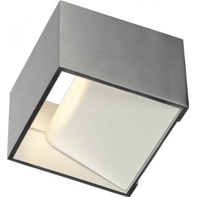 122,95 € Free Shipping | Indoor wall light 5W 3000K Warm light. Cubic Shape 10×10 cm. Two-way LED light output Dining room, bedroom and lobby. Modern and industrial Style. Aluminum. Gray Color