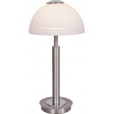 Lámpara de sobremesa 6W Forma Esférica 29×16 cm. Salón, comedor y dormitorio. Estilo clásico. Metal. Color blanco