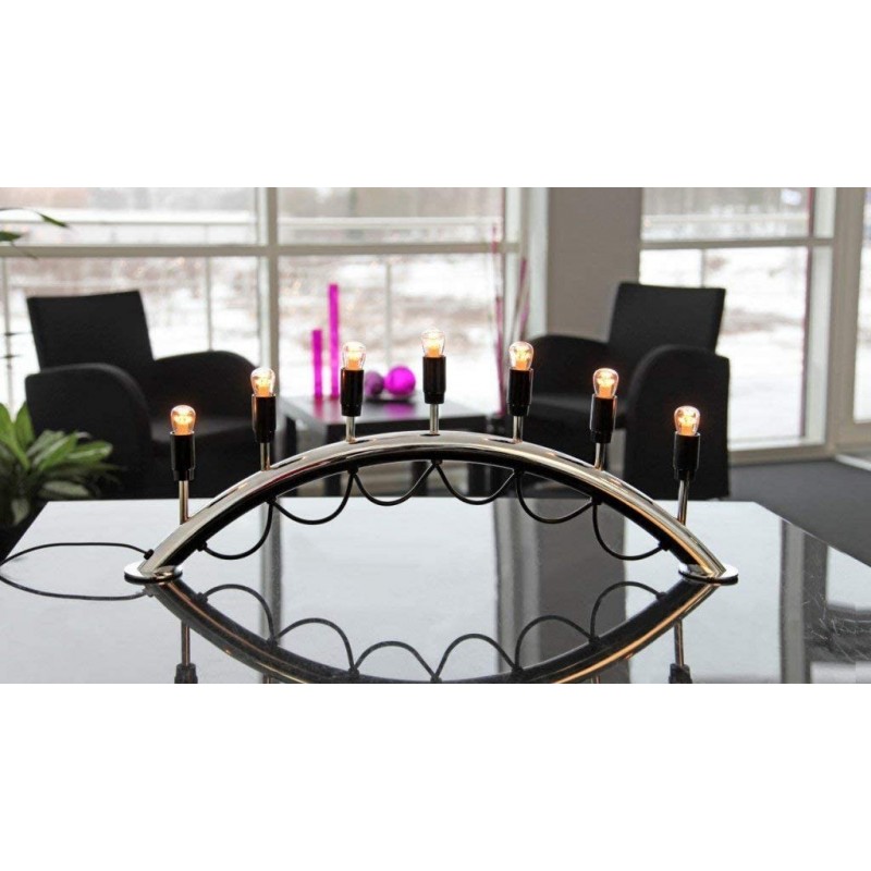 83,95 € Free Shipping | Table lamp Round Shape 70×28 cm. Chandelier design Living room, dining room and bedroom. Metal casting. Black Color