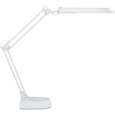 Desk lamp 9W 6500K Cold light. Extended Shape 45×20 cm. Articulable Living room, dining room and bedroom. Classic Style. PMMA. White Color