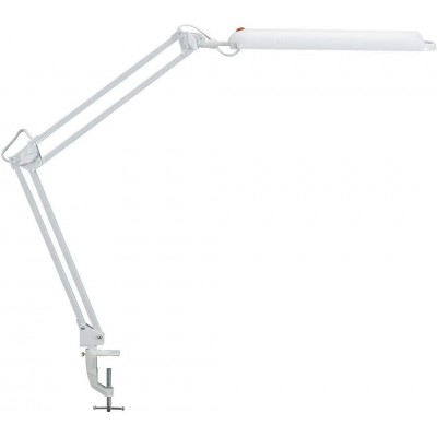 Schreibtischlampe 9W 46×37 cm. LED mit Klemme zum Tisch Metall. Weiß Farbe