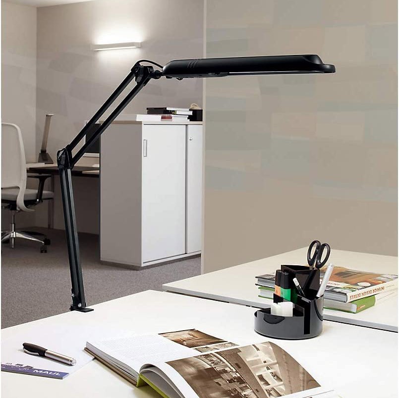 99,95 € 送料無料 | デスクランプ 9W 46×37 cm. テーブルへのクランプ付きLED 金属. 白い カラー